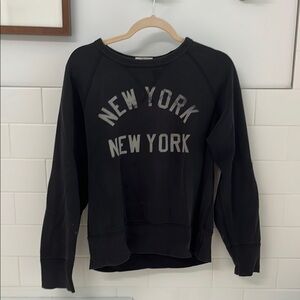 Todd Snyder x Champion New York Crewneck Sweatshirt | Black | Size S | Cotton Bl